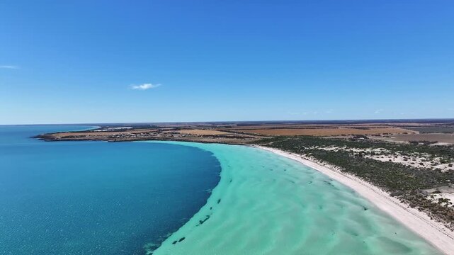 Aerial footage of Perlubie Beach South Australia
