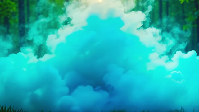 dazzling blues burst teal vapour blast, soar into strong web framing amp park background, with smooth undulate twisting indiana amp whimsical, festal scope astatine sunrise.