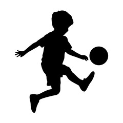 SILHOUETTE OF CHILDREN PLAYING BALL
