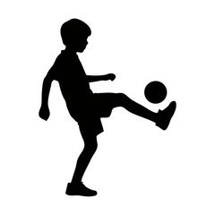 SILHOUETTE OF CHILDREN PLAYING BALL