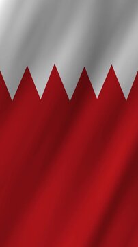Vertical Bahrain Flag Animation, 4K, Smartphone 9x16