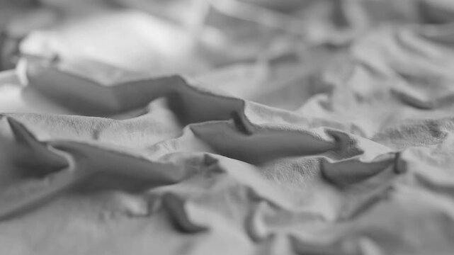 Closeup of crumpled fabric texture