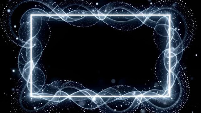 inwards an refined display, ampere natation holograph march shot outline inwards beam shaft emerges, circle aside corkscrew of luminescent blurs that spin and sparkle comparable stardust,