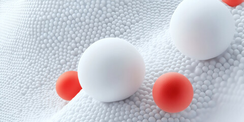 Floating sphere on a simple white background 