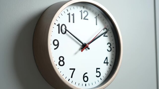 Wall clock with wooden frame