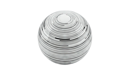 Sphere with concentric black lines