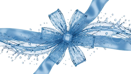 Water Ribbon Bow Splash