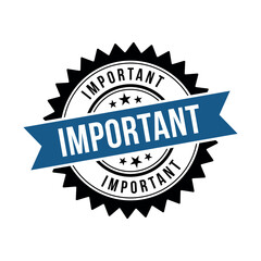 Fototapeta premium Important Stamp, Important Grunge Round Sign