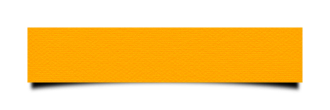 ratio 5;1. orange paper texture background with shadow of rectangle isolated on transparent background. document, banner