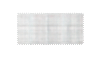 White woven fabric swatch with subtle striped pattern