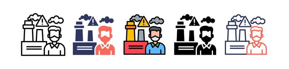 Air Pollution multiple icon