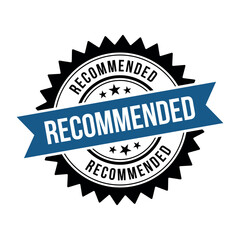 Obraz premium Recommended Stamp, Recommended Grunge Round Sign