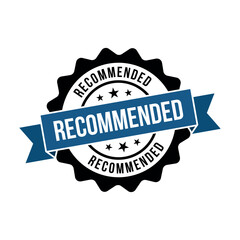 Obraz premium Recommended Stamp, Recommended Grunge Round Sign