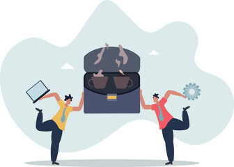 Coffee break, business discussion while having coffee or brainstorming after meeting break concept.life and employment of people.