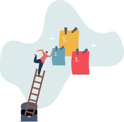 To-do list and numbering by importance.life and employment of people.