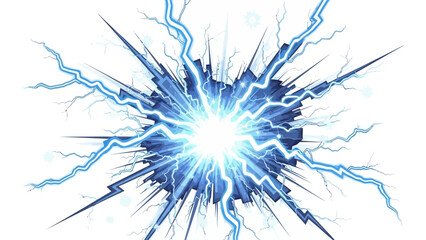 Obraz premium Electricity explosion blue light effect.