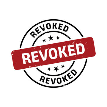 Revoked Stamp, Revoked Grunge Round Sign