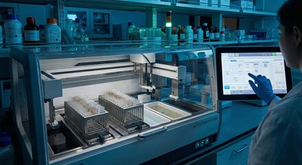 Fototapeta premium Automated IHC Staining for Cancer Marker Detection.