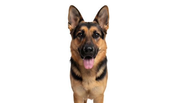german shepherd dog isolated on transparent background 