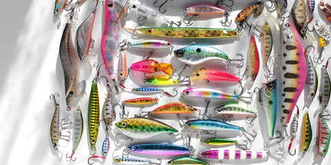 海釣りのルアーフィッシングに使うルアーの集合写真