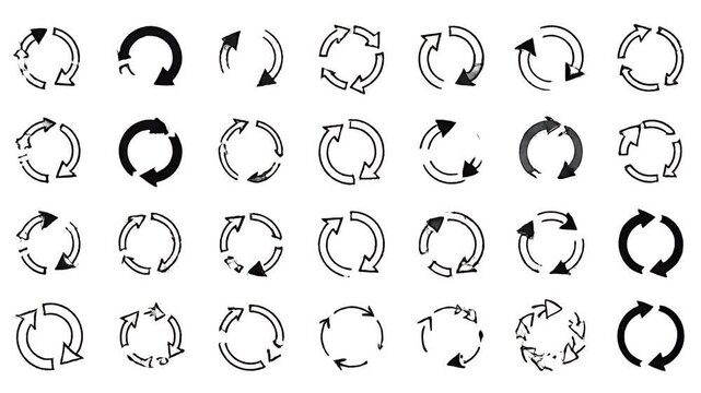 Recycle Arrows Motion Graphic Footage Seamless Loop