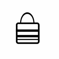 Simple outline icon of a closed padlock for security, privacy, and locked content representation