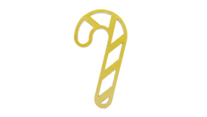 Golden Candy Cane Decoration