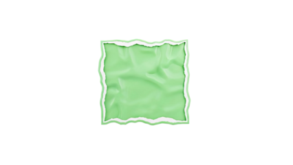 Green crumpled paper with torn edges