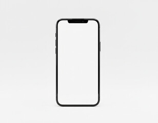 Generative AI
白背景に浮かぶスマートフォンのモックアップ 画面は真っ白のクリーンデザイン