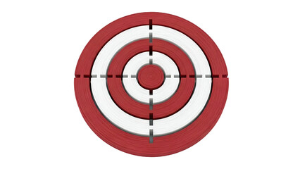 3D Red and White Target