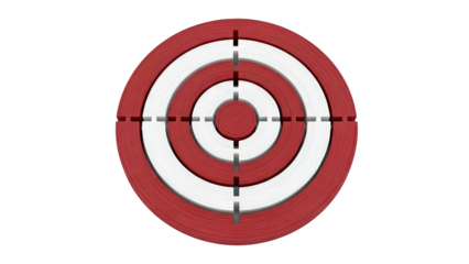 3D Red and White Target