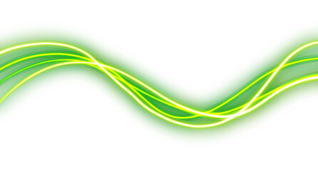 High-quality 3D green light intertwining lines with radiant glow © irham