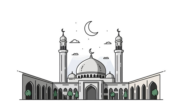 Mosque Illustration.