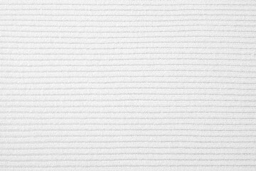  Macro shot of white ribbed knit textile. soft, elastic fabric with a clean horizontal pattern is perfect for fashion backgrounds, winter apparel mockups, and cozy designs.