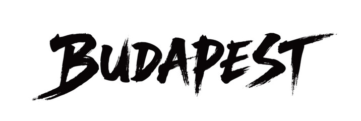 Naklejka premium BUDAPEST handwriting 