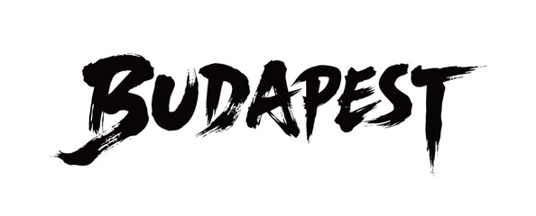Naklejka premium BUDAPEST handwriting 