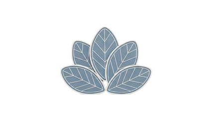 Stylized Blue Leaves Illustration