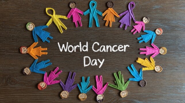 World Cancer Day Children in a Circle of Support