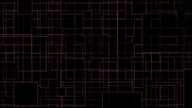 A video showcasing a mesmerizing display of red lines on a black background Abstrack background
