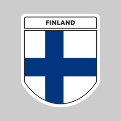 Fototapeta premium National flag of Finland illustration design