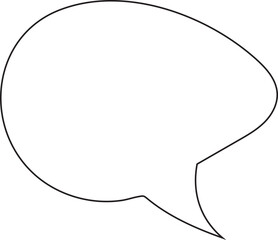 Minimal Speech Bubble Outline Message Placeholder Vector SVG