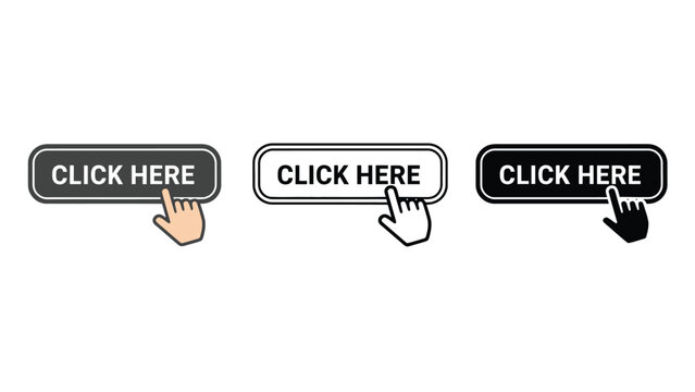 A hand clicking on a button with a call to action to click here