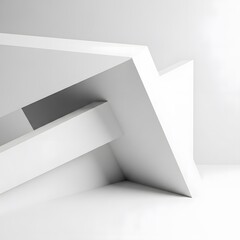 Modern architectural corner with sharp edges and sleek design, viewed from a low angle, showcasing geometric shapes