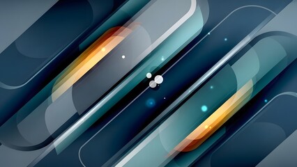 Abstract Digital Design with Geometric Shapes and Vibrant Colors, Featuring Overlapping Elements and Dynamic Composition