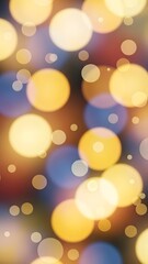 A vibrant and colorful abstract background with bokeh lights, featuring image, lights, blur, colors, and circles in a festive atmosphere.