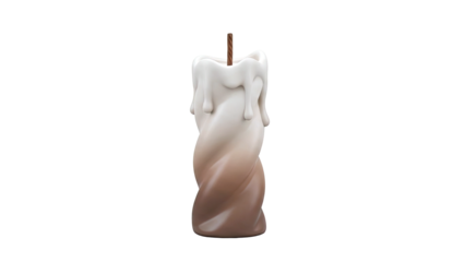 Twisted Candle with Dripping Wax