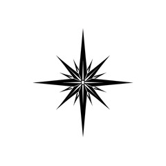 Obraz premium A geometric starburst with radial lines emerging from a central point against a black backdrop