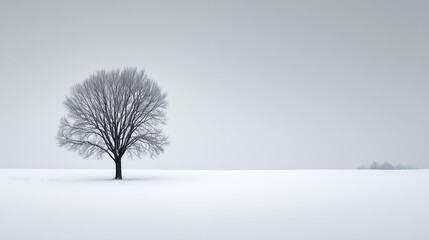 Fototapeta premium Minimal winter nature background
