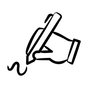 Digital Signature Icon - Handdrawn