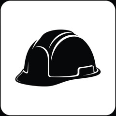 Fototapeta premium Construction hard hat silhouette vector illustration